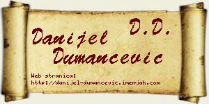 Danijel Dumančević vizit kartica